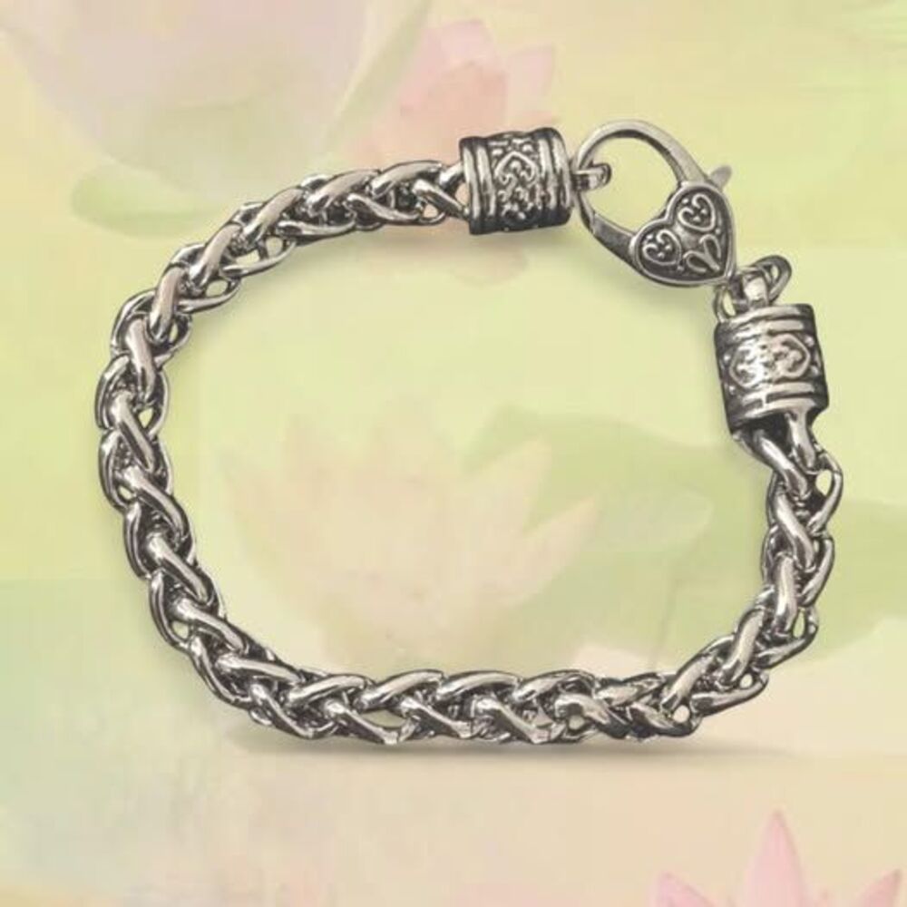 90s style silver plated lobster clasp chain bracelet